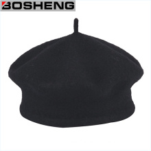 Traditional Black Wool Tami Beret Cap Hat, Men′s Wool Beret